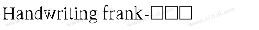 Handwriting frank字体转换